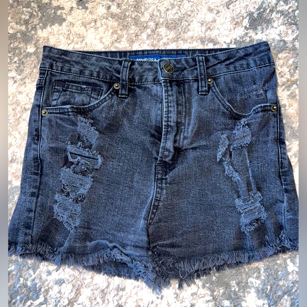 JustUSA black denim shorts